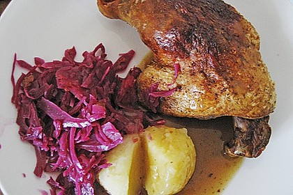 Knusprige Gänsekeulen mit Bratäpfeln 15