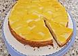 Pfirsich - K&auml;sekuchen mit Vollkornbutterkeksboden