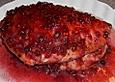 Glasierte Putenbrust mit Preiselbeeren