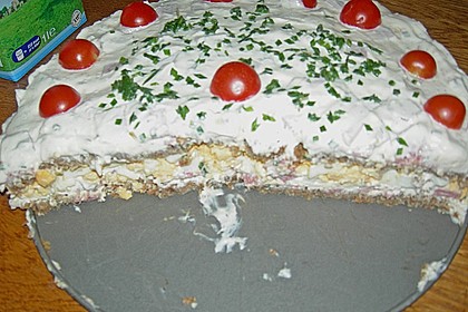 Schwarzbrottorte, pikant