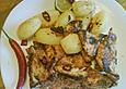 Scharfe Putenschnitzel mit Salzkartoffeln