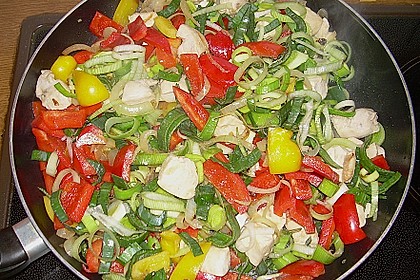 Chinesische Paprika - Gefl&uuml;gel - Pfanne