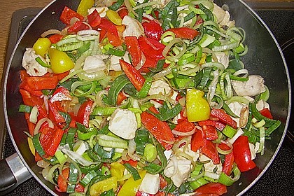 Chinesische Paprika - Gefl&uuml;gel - Pfanne 1