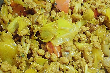 Zucchini-Sojahack Pfanne