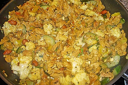 Zucchini-Sojahack Pfanne 1