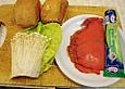 Ciabatta mit Graved Lachs und Enokipilzen