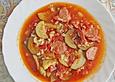Reis - Gem&uuml;se - Suppe mit Cabanossi