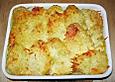 Lauch - Kartoffel - Auflauf mit Schinkenstreifen
