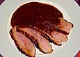 Entenbrust mit Kirsch - Zwiebel - Sauce