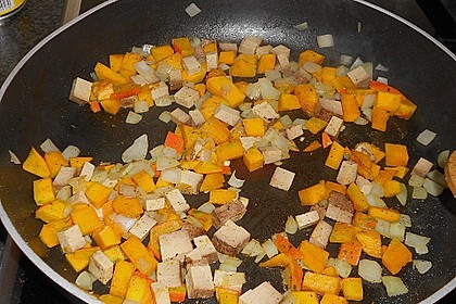 Wirsingrouladen mit K&uuml;rbis - Tofu - F&uuml;llung 1