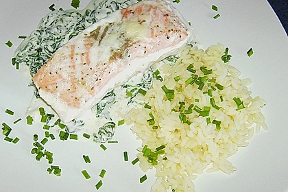 Lachs auf Blattspinat 5