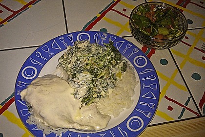 Lachs auf Blattspinat 3