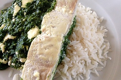 Lachs auf Blattspinat 2