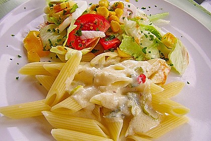 Penne rigate mit scharfer Käsesauce