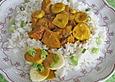 Curryfleisch mit Banane