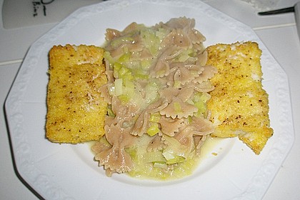 Fischfilet zu Porree - Nudeln 1