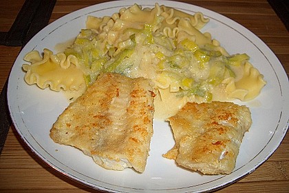 Fischfilet zu Porree - Nudeln 3