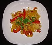 Reisnudeln mit Tomate und Paprika (Bild)