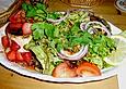 Gebackener Ziegenk&auml;se an Erdbeersalat