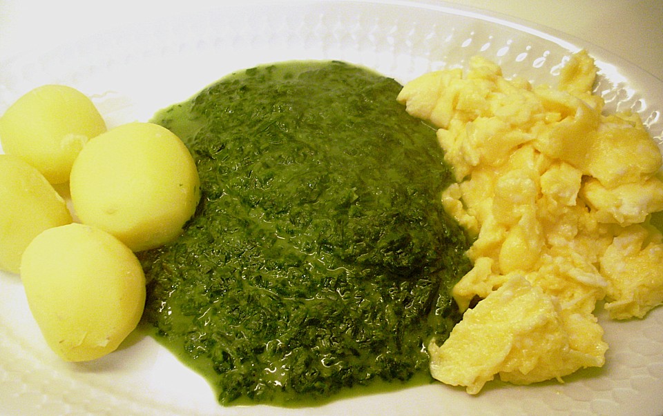 Kartoffeln, Spinat, Käse und Ei (Rezept mit Bild) | Chefkoch.de