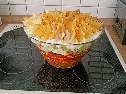 Nacho Salat Mexikanischer Schichtsalat Vegetarisch - Rezepte Suchen