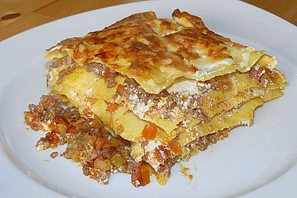 Lasagne mit Fleisch - Ragout