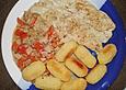 Putenschnitzel mit pikanter Sauce