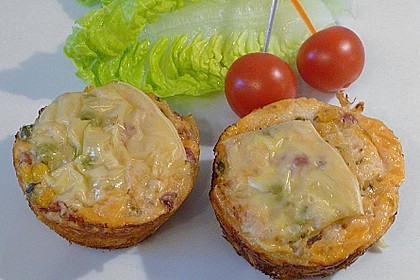 Nudel - Schinken - Muffins mit Gem&uuml;se 3