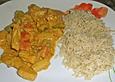 Scharfes Spargelcurry mit Pute