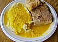 Gef&uuml;llter Tofu mit Mandarinenso&szlig;e