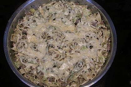 Nudel - Porree - Mett - Pfanne 2
