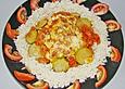 Thunfischsteaks in Tomate und Zucchini