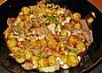 Rosenkohl - Fleisch - Pfanne  asiatisch