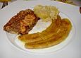 Currybanane mit Reis