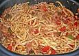 Sp&auml;tzle in Thunfisch - Pilz - Sauce