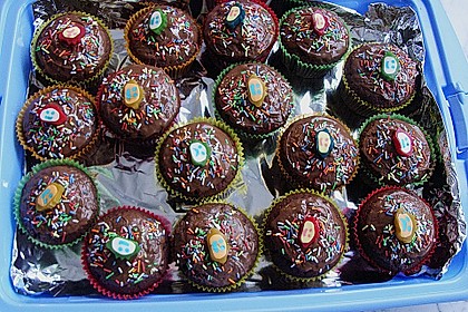 Schokomuffins mit Zartbitterschokolade 10