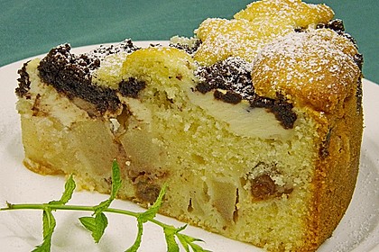 Birnen - Buttermilchkuchen mit Schokozupfen 7