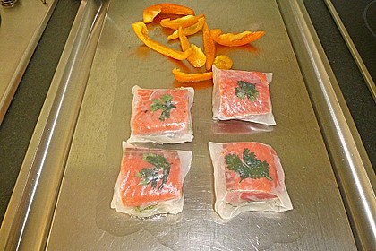Lachs - P&auml;ckchen mit Asien - Pesto 3