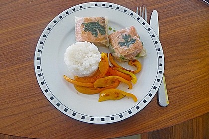 Lachs - P&auml;ckchen mit Asien - Pesto 4