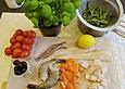 Mediterraner Fischtopf mit Bohnen, Oliven und Tomaten