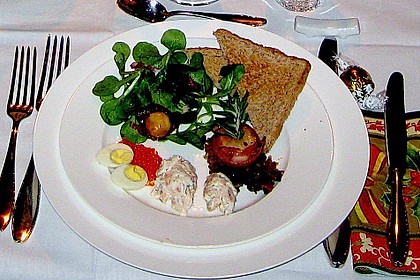 Jakobsmuschel im Baconmantel auf Tomaten und Oliven 9