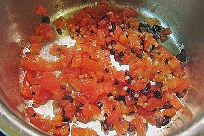 Jakobsmuschel im Baconmantel auf Tomaten und Oliven 5
