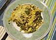 Auflauf mit Nudeln, Hackfleisch und Spinat