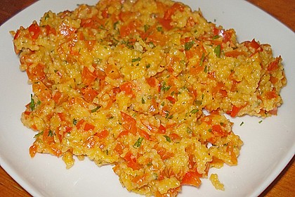 Couscous - Gem&uuml;se - Pfanne mit leichter K&auml;sesauce 11