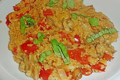Couscous - Gem&uuml;se - Pfanne mit leichter K&auml;sesauce 14