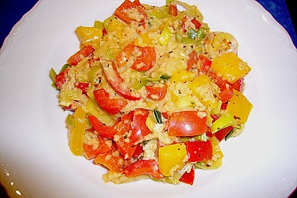 Couscous - Gem&uuml;se - Pfanne mit leichter K&auml;sesauce 16