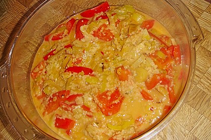 Couscous - Gem&uuml;se - Pfanne mit leichter K&auml;sesauce 17