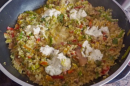 Couscous - Gem&uuml;se - Pfanne mit leichter K&auml;sesauce 19