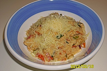 Couscous - Gem&uuml;se - Pfanne mit leichter K&auml;sesauce 23