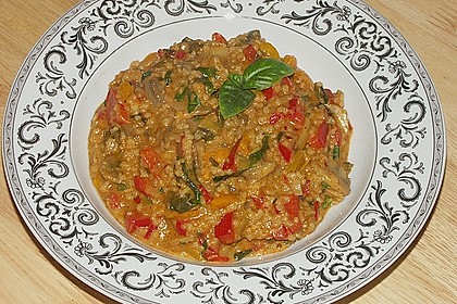 Couscous - Gem&uuml;se - Pfanne mit leichter K&auml;sesauce 5